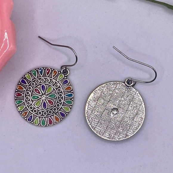 Colorful Bohemian Earrings - Picture 4 of 4